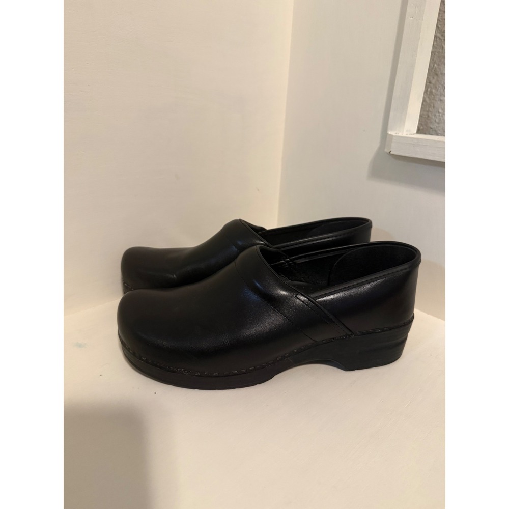 Dansko Professional Black Box Leather Clogs Mens 43 EU 9.5-10 US Womens 12.5-13